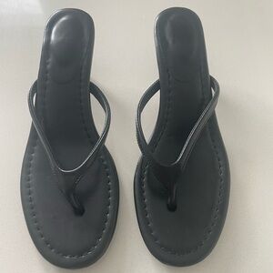 Zara Black Slim Strap Women's kitten heel Sandals